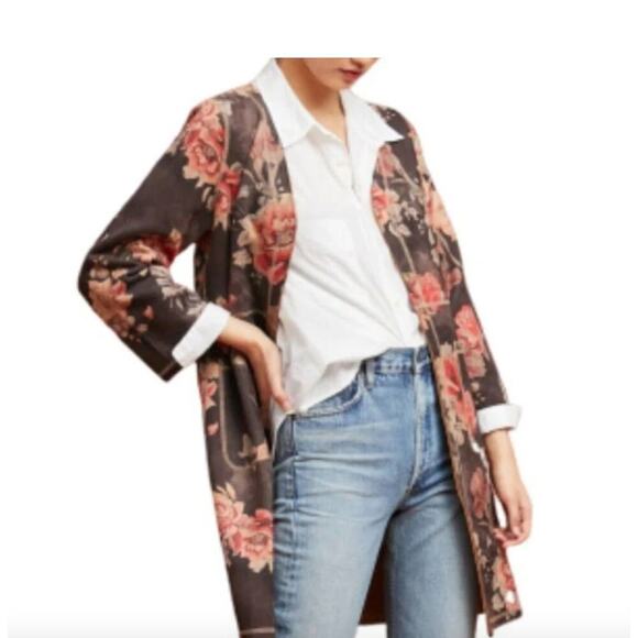 Women’s Large Soft Surroundings Floral Open Front Cardigan NWT - Picture 1 of 6